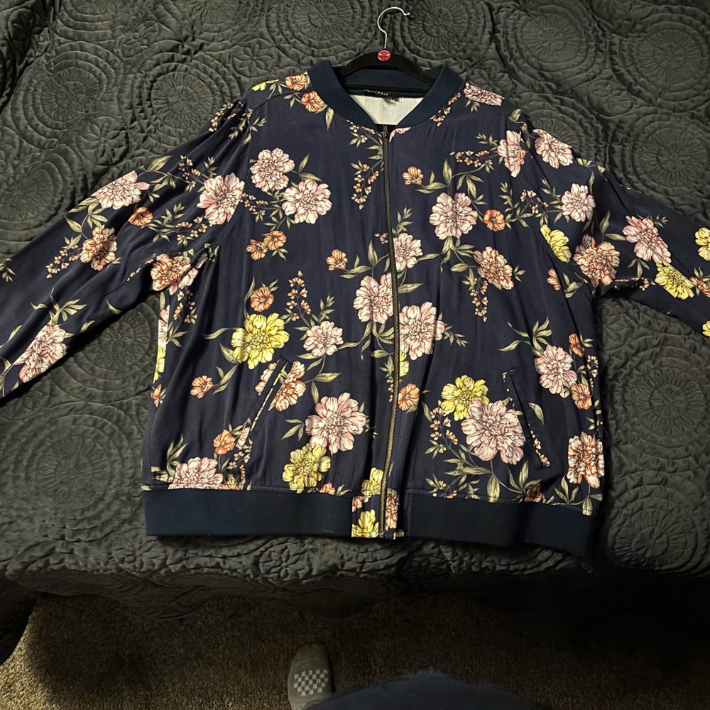 Torrid Floral Bomber Jacket